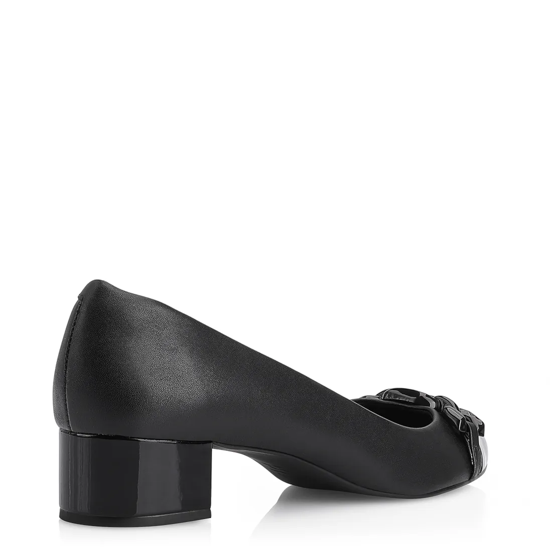 Scarpin Bridão Alt Preto/Verniz Preto - foto 4
