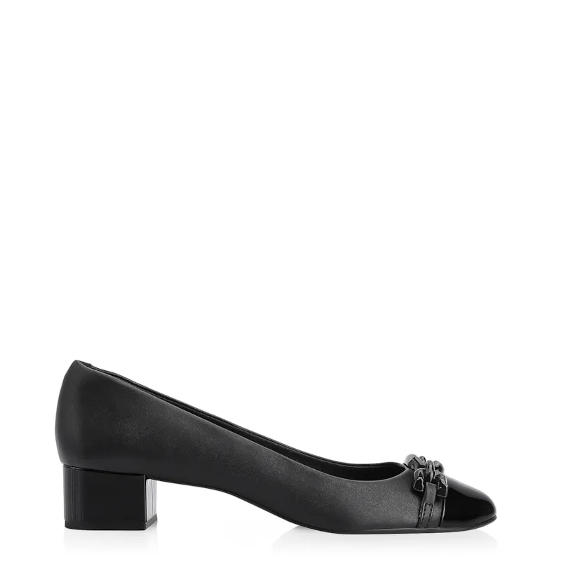 Scarpin Bridão Alt Preto/Verniz Preto - foto 3