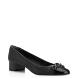 Scarpin Bridão Alt Preto/Verniz Preto