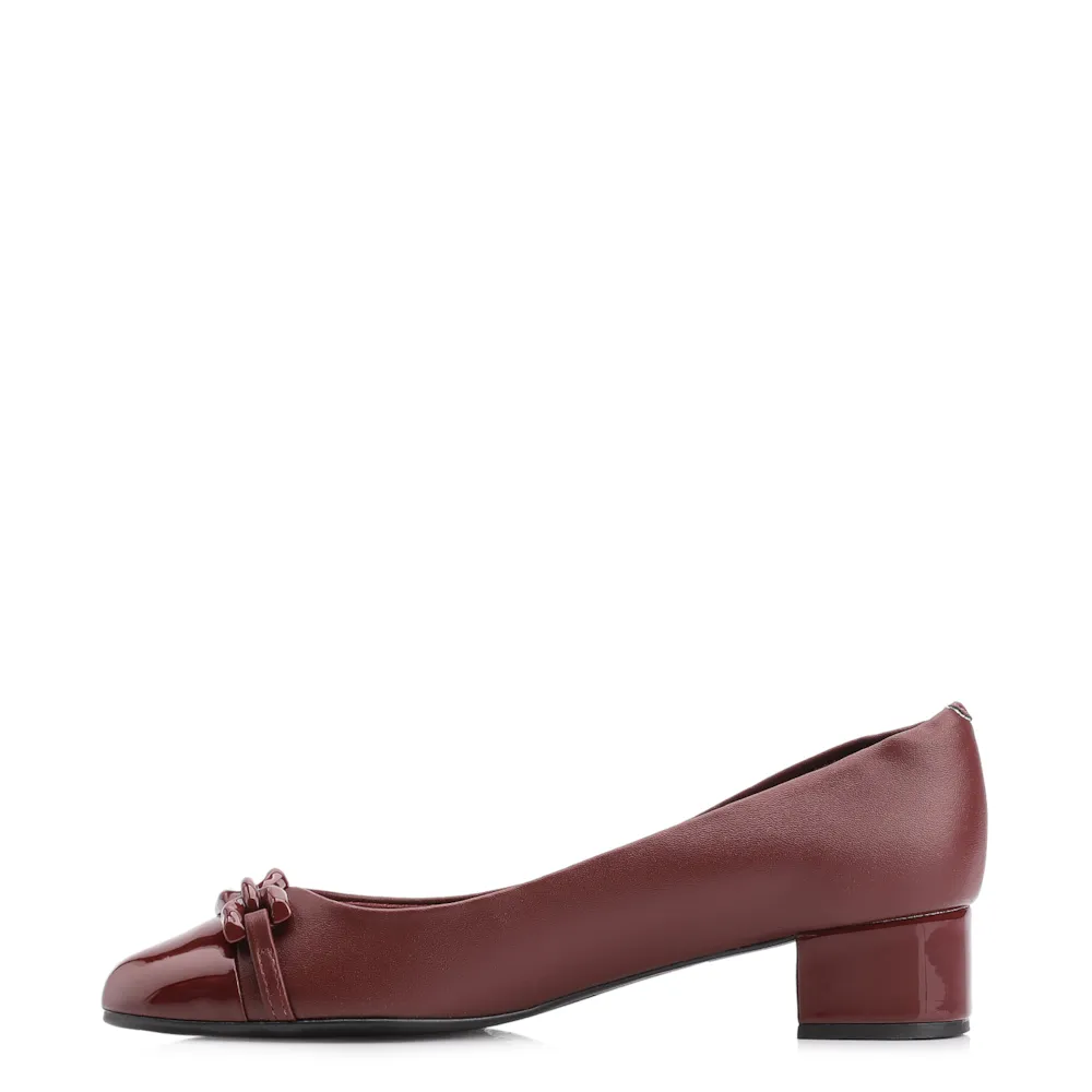 Scarpin Bridão Alt Vinho/Verniz Vinho - imagem 5