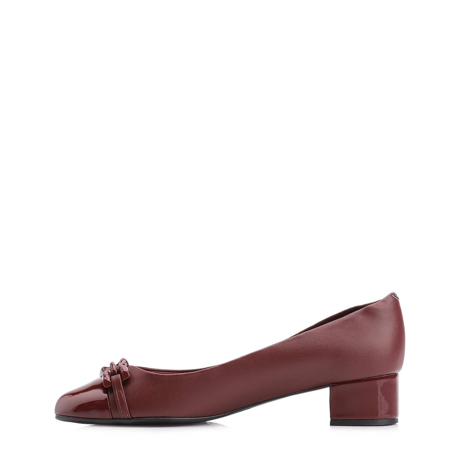 Scarpin Bridão Alt Vinho/Verniz Vinho