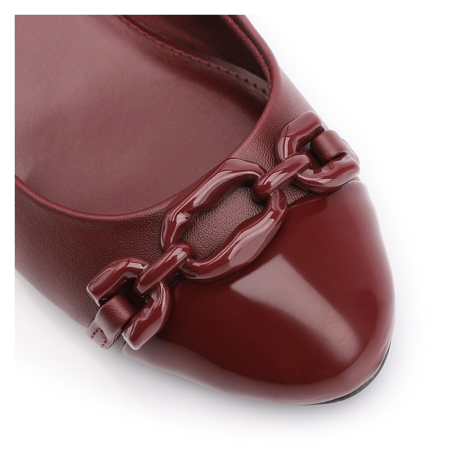 Scarpin Bridão Alt Vinho/Verniz Vinho