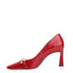 Scarpin Bridão Couro Croco Vermelho - imagem 5