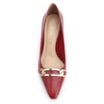 Scarpin Bridão Couro Croco Vermelho - imagem 6