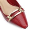 Scarpin Bridão Couro Croco Vermelho - imagem 7