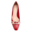 Scarpin Bridão Couro Croco Vermelho - imagem 6