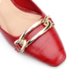 Scarpin Bridão Couro Croco Vermelho - imagem 7