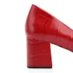 Scarpin Bridão Couro Croco Vermelho - imagem 8