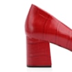 Scarpin Bridão Couro Croco Vermelho - imagem 8