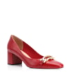 Scarpin Bridão Couro Croco Vermelho - imagem 1