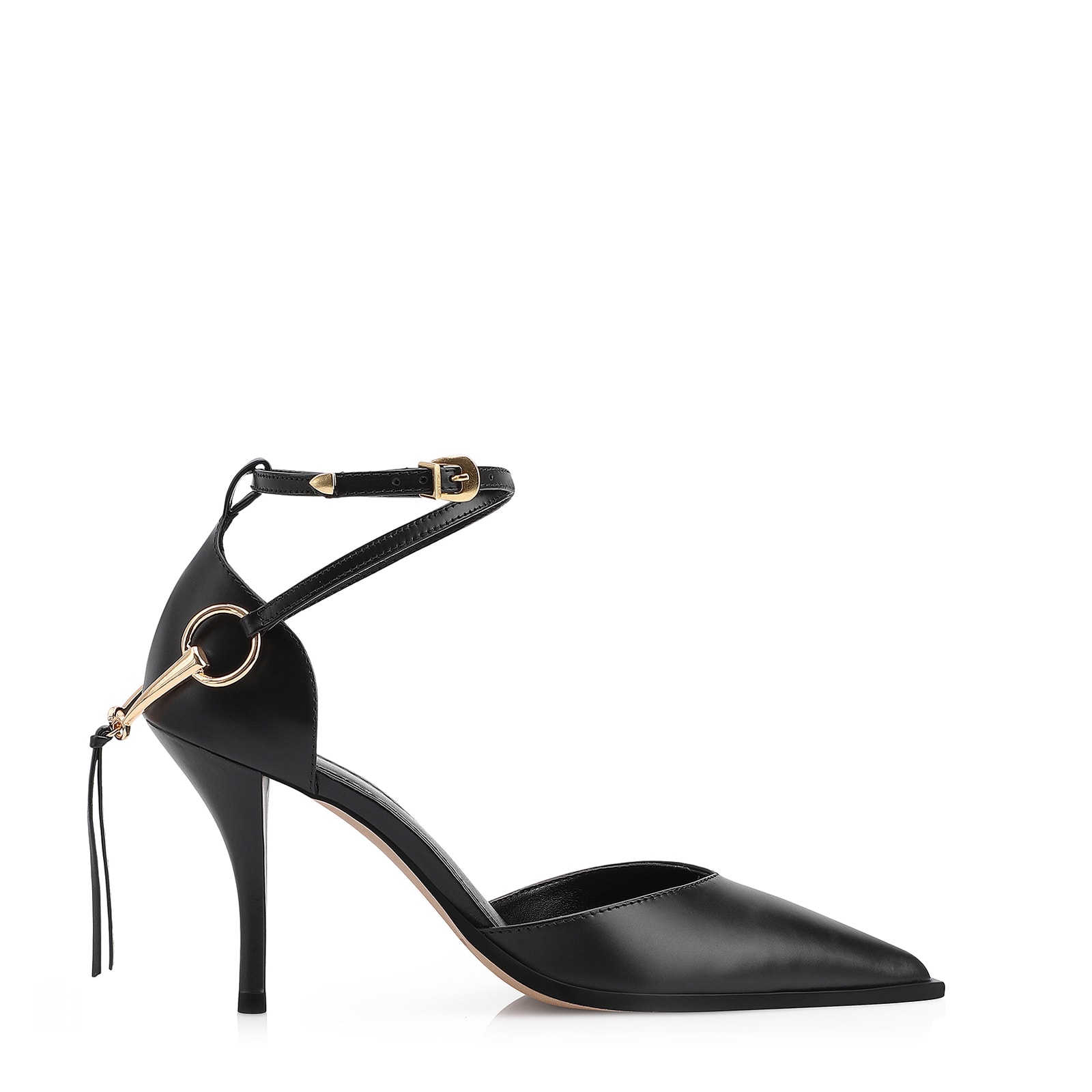 Scarpin Bridão Couro Preto