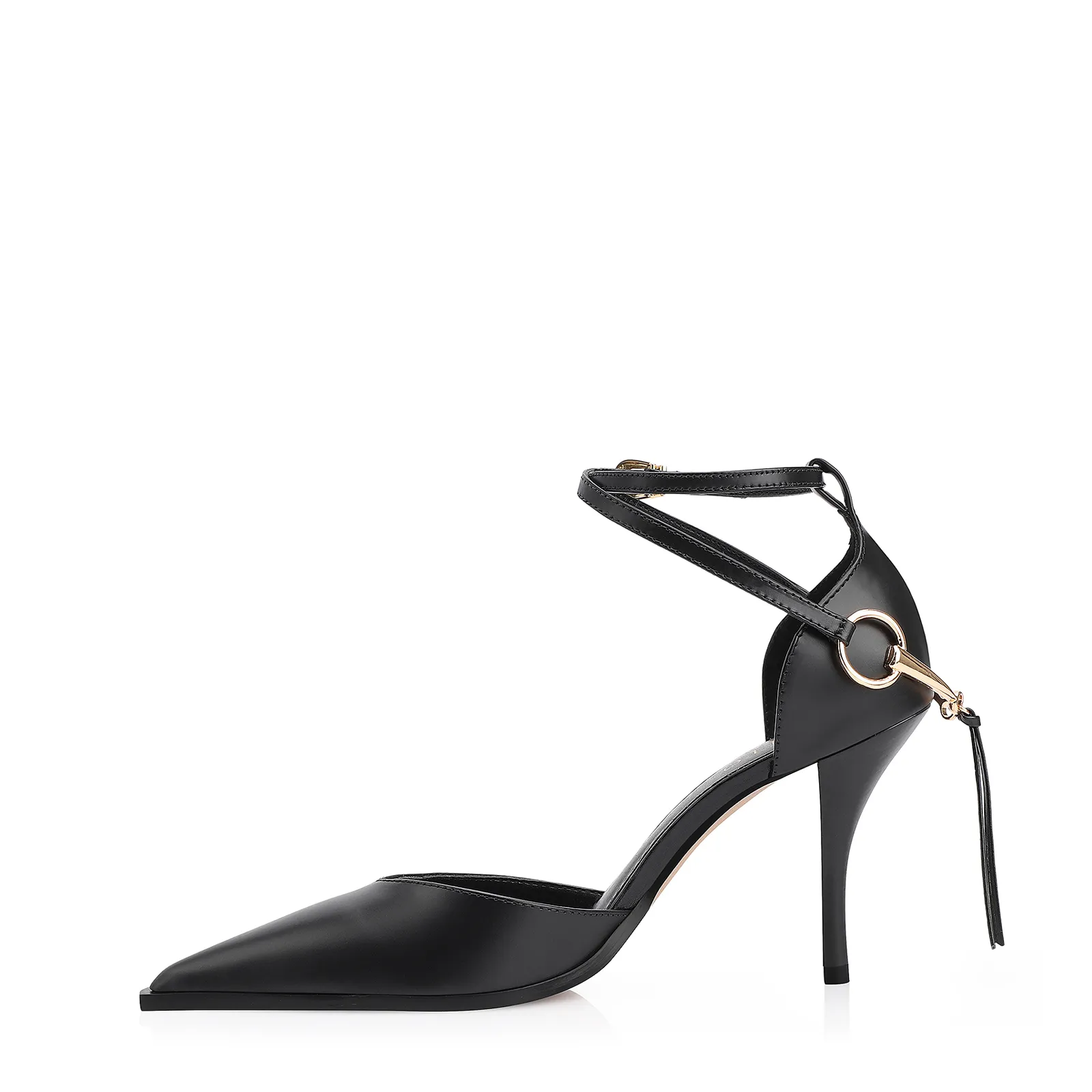 Scarpin Bridão Couro Preto