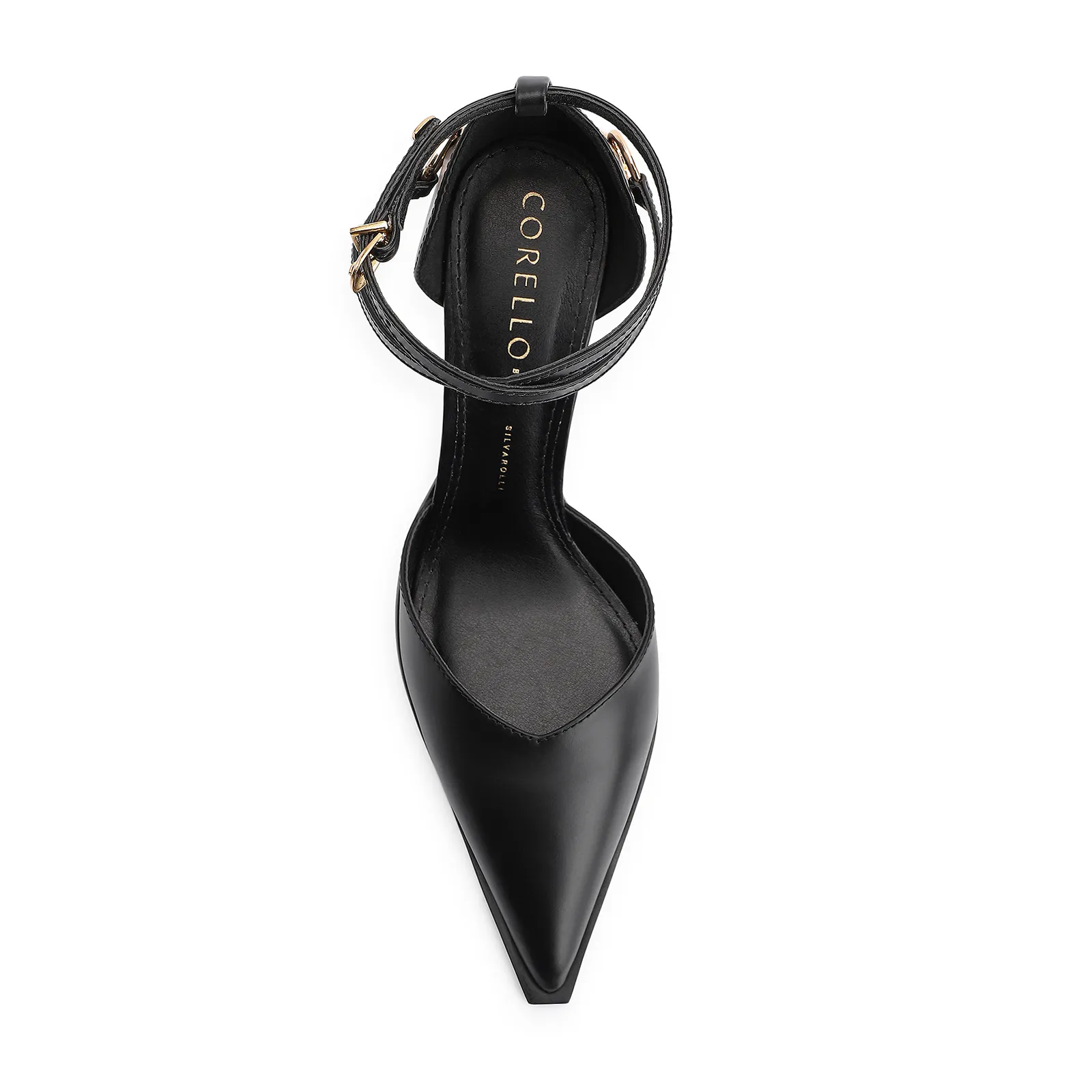 Scarpin Bridão Couro Preto