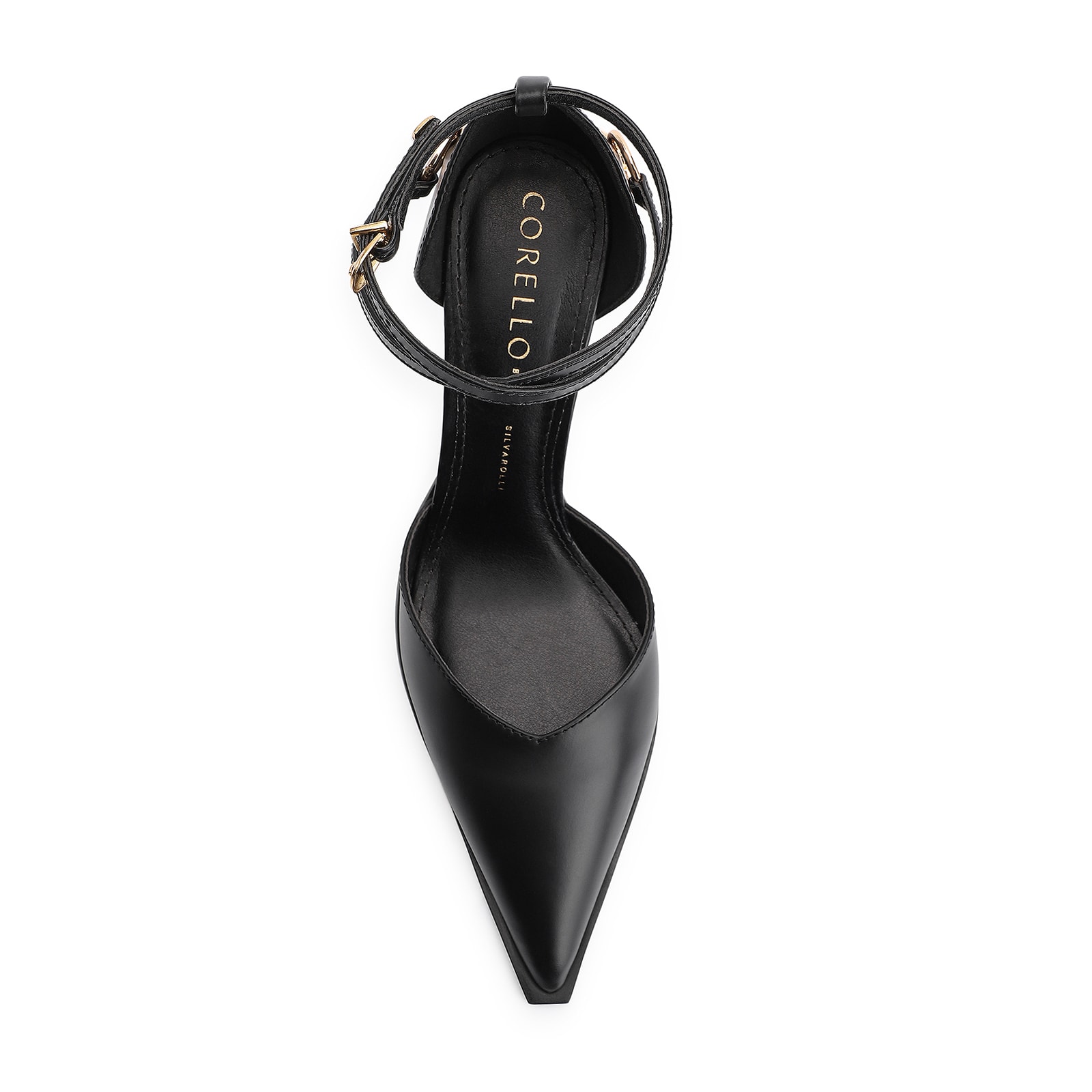 Scarpin Bridão Couro Preto