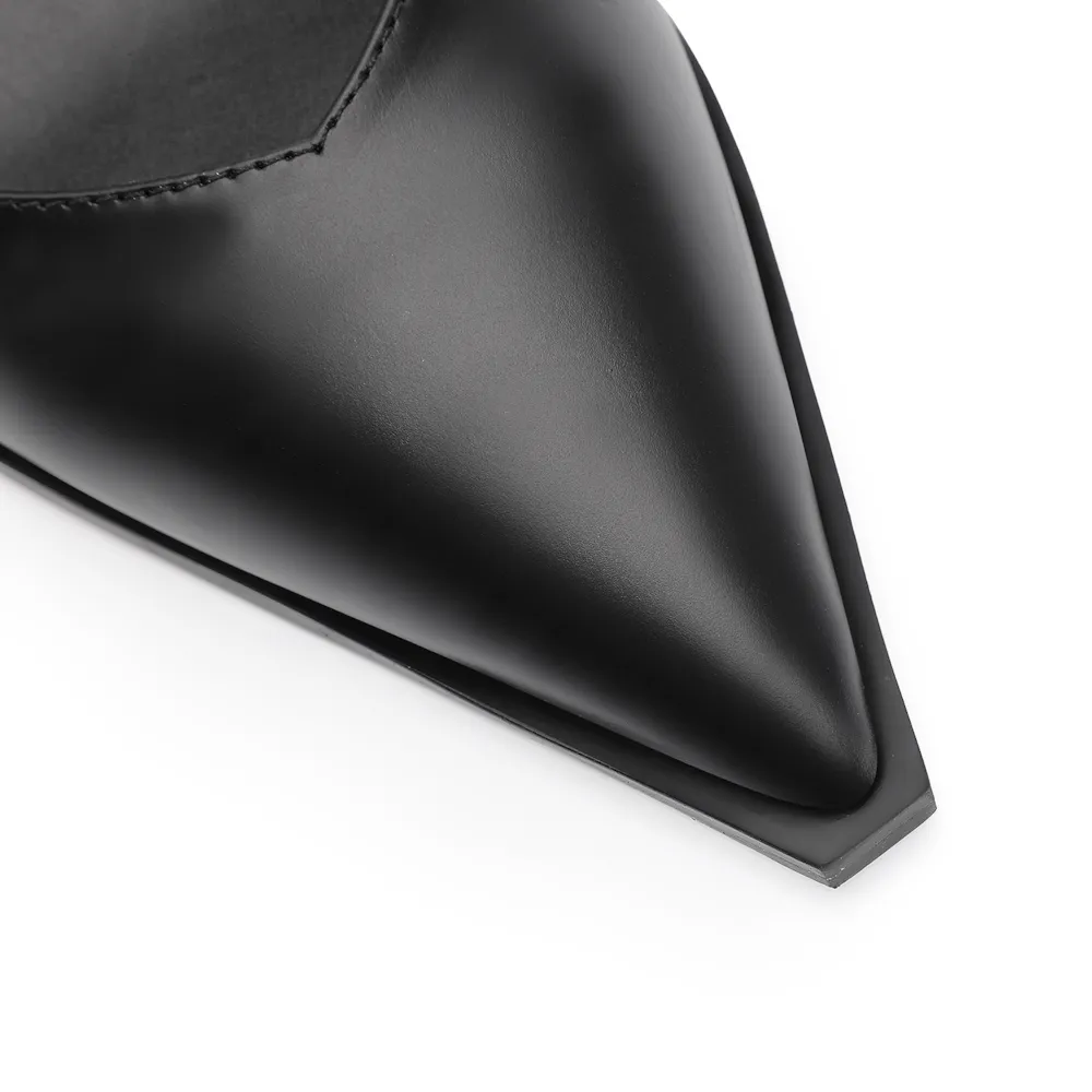 Scarpin Bridão Couro Preto - imagem 7