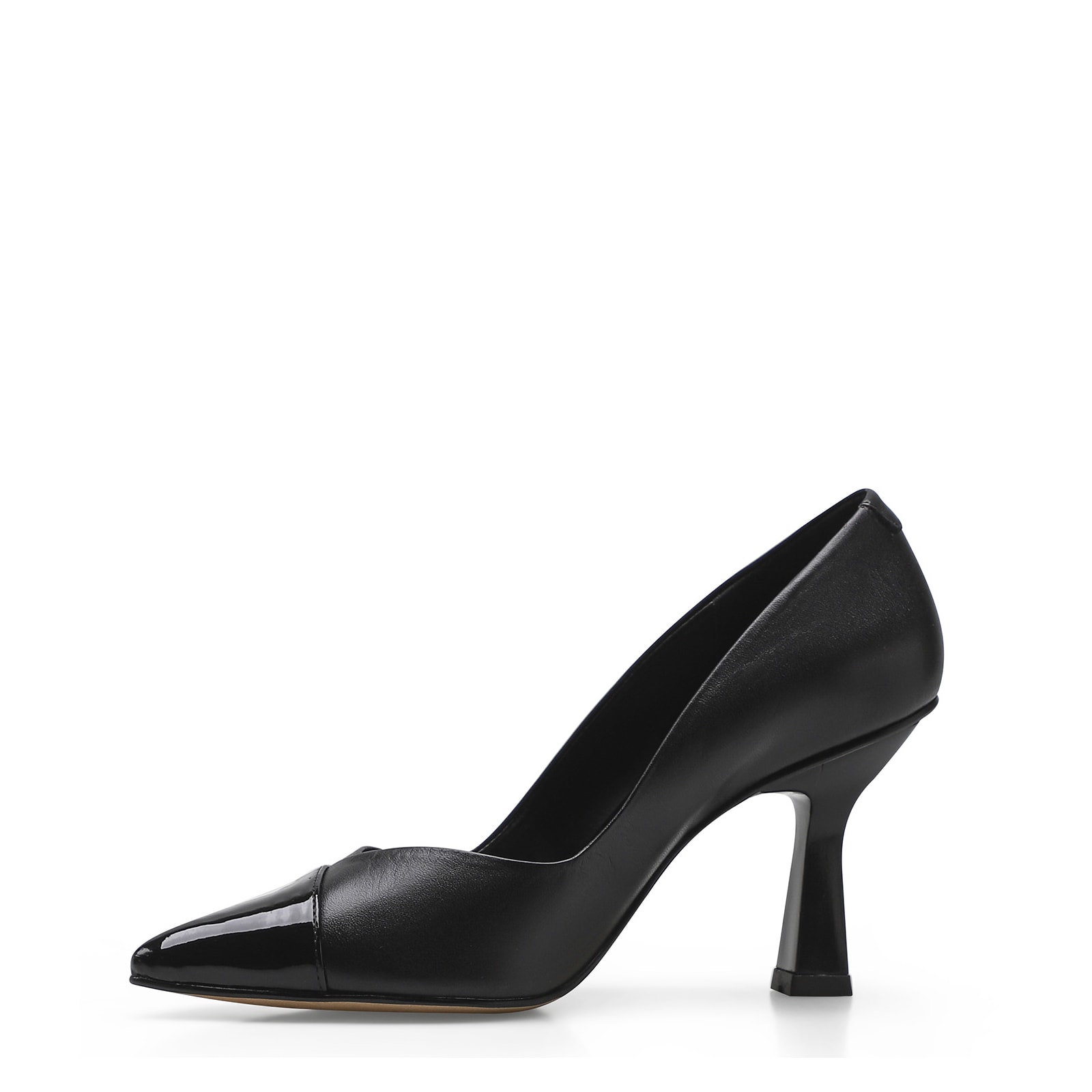 Scarpin Cecília Couro/Verniz Preto