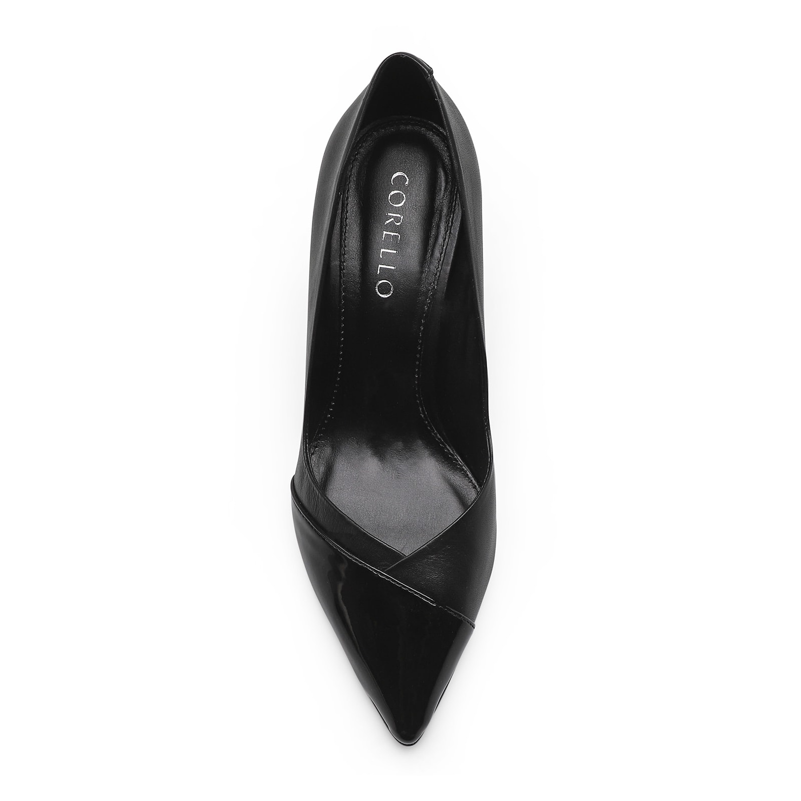 Scarpin Cecília Couro/Verniz Preto