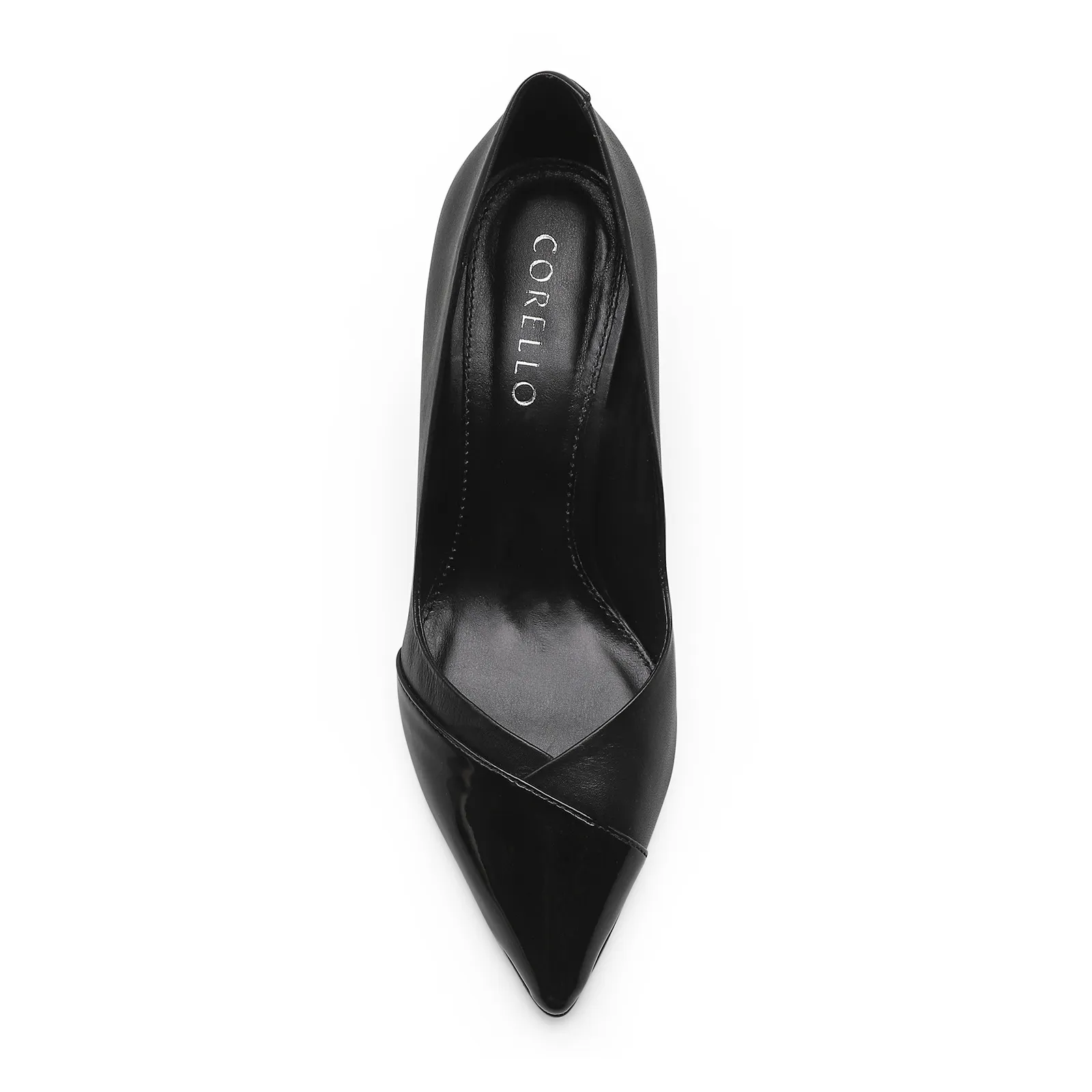 Scarpin Cecília Couro/Verniz Preto