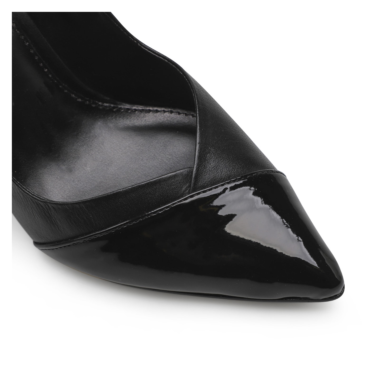 Scarpin Cecília Couro/Verniz Preto