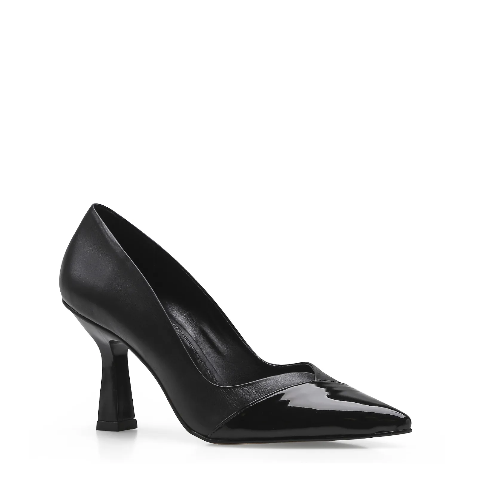 Scarpin Cecília Couro/Verniz Preto