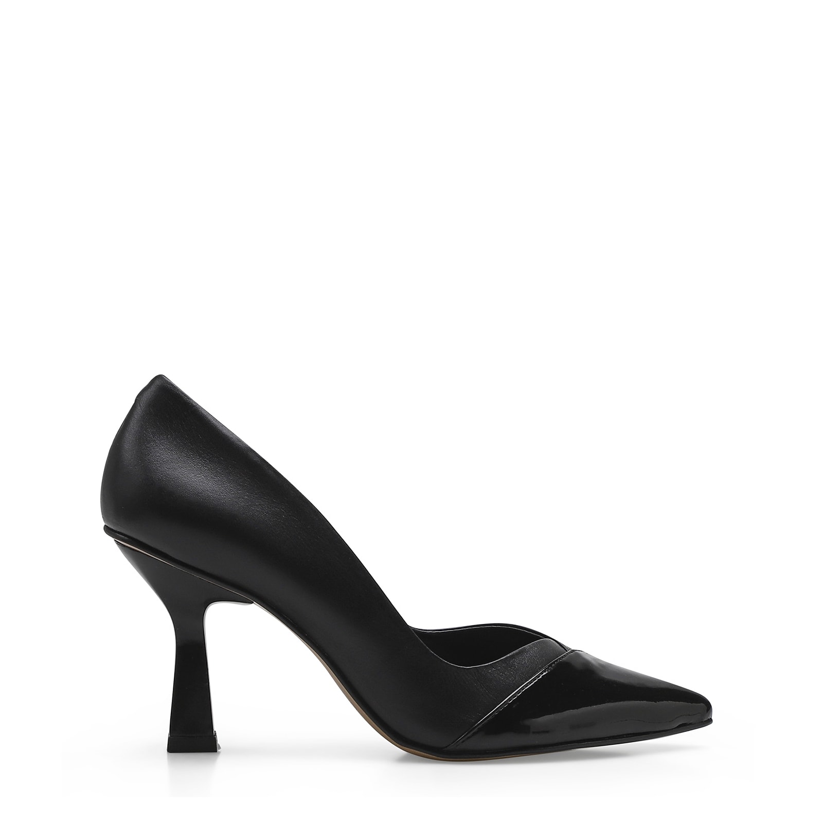 Scarpin Cecília Couro/Verniz Preto