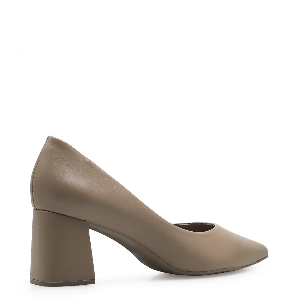 Scarpin Classic Couro Bege - imagem 3
