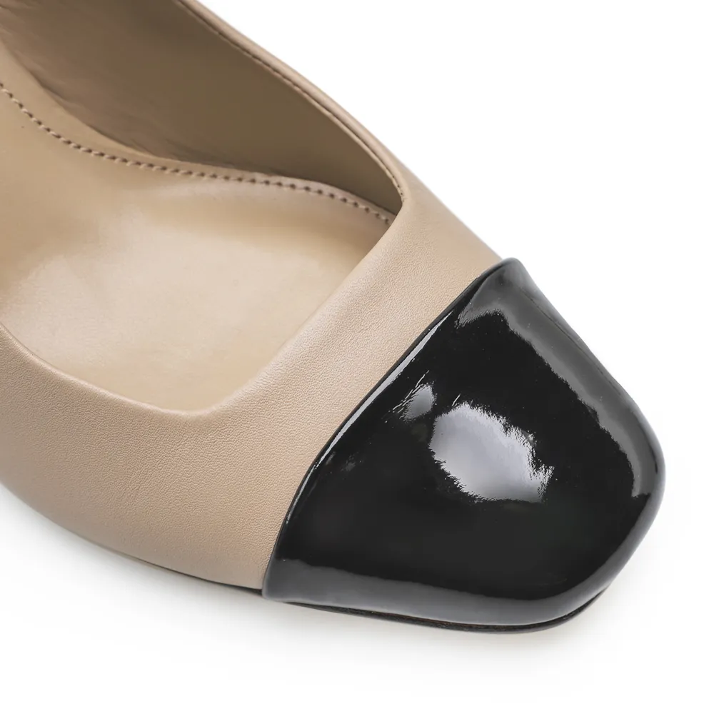Scarpin Classic Couro Bege - imagem 6