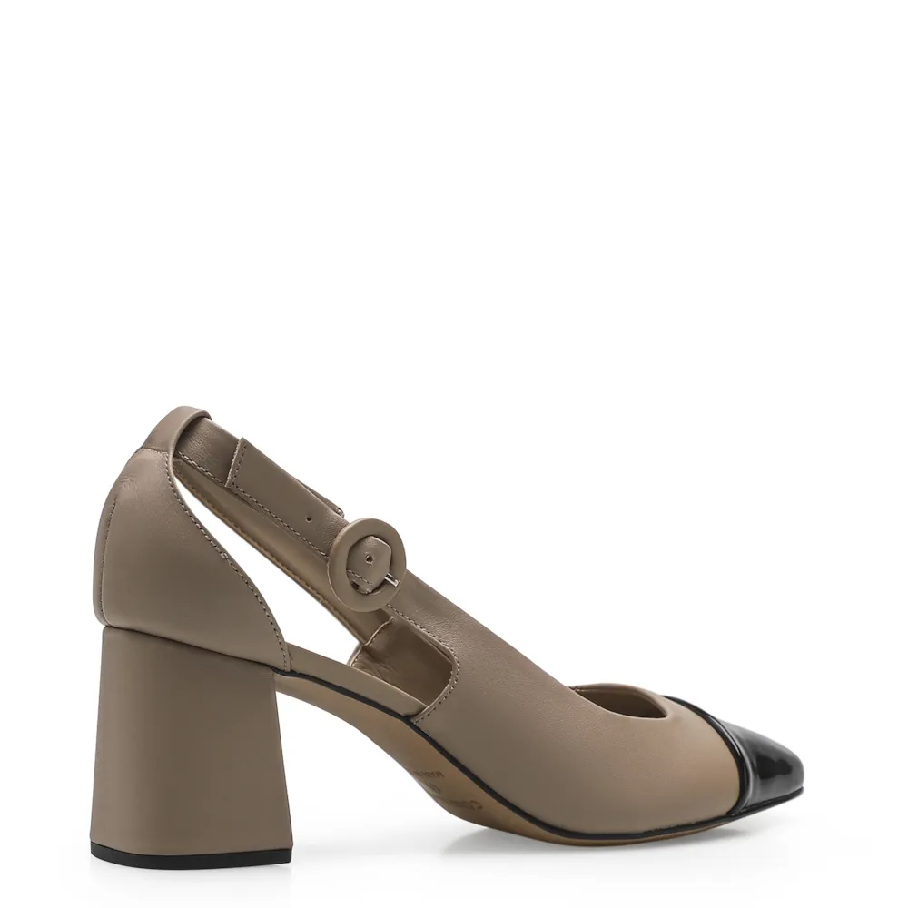 Scarpin Classic Couro Bege - imagem 3