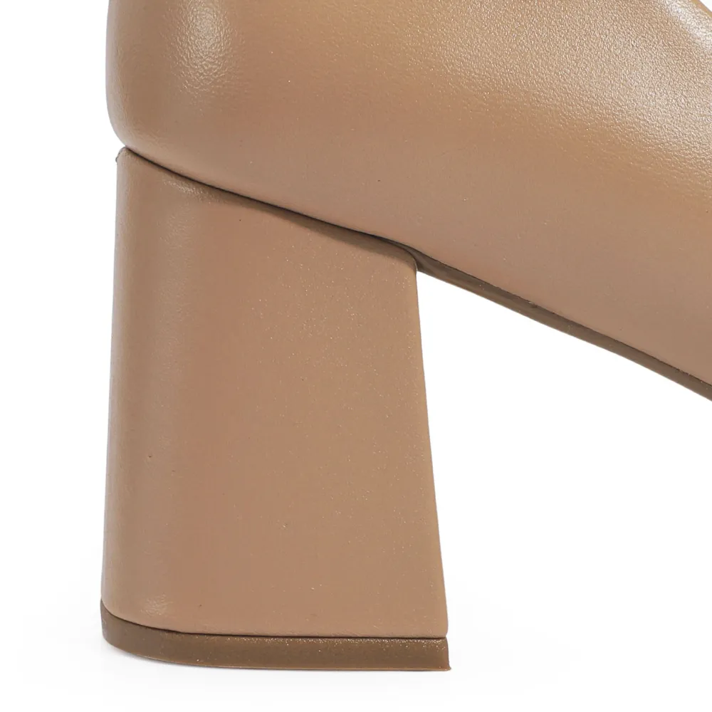 Scarpin Classic Couro Bege - imagem 7