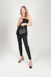 Scarpin Classic Couro Bege/Mini Lezard Preto - imagem 7