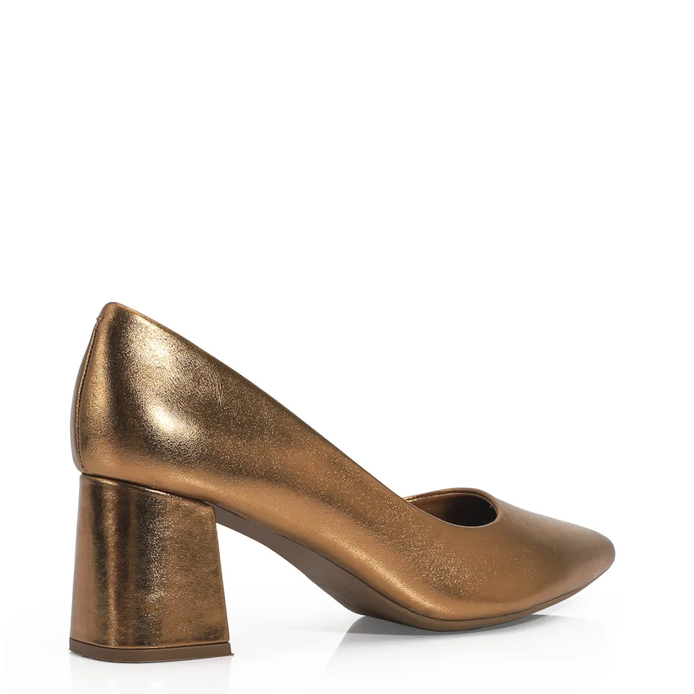 Scarpin Classic Couro Bronze - imagem 3
