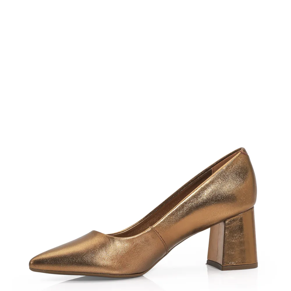 Scarpin Classic Couro Bronze - imagem 4