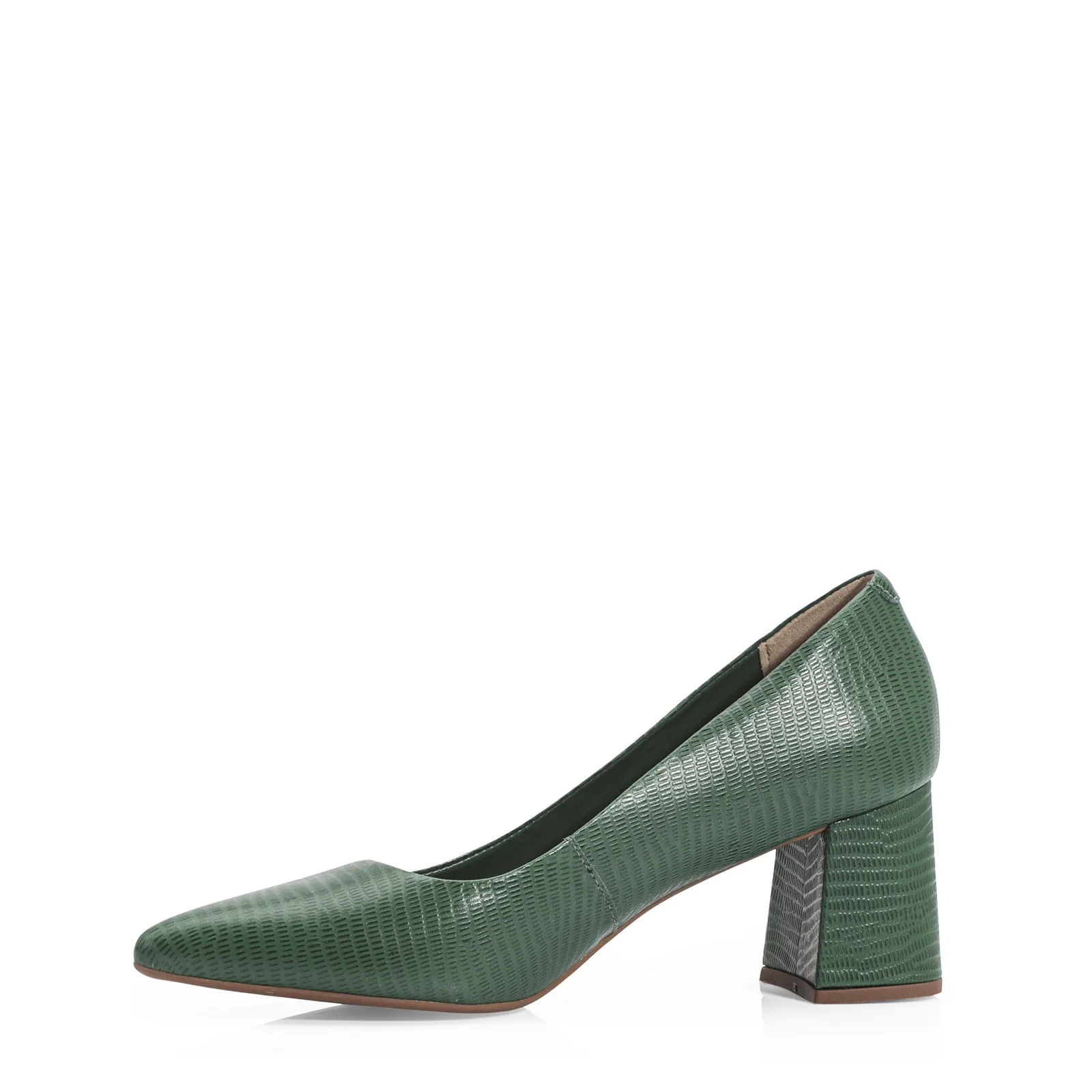 Scarpin Classic Couro Lezard Verde