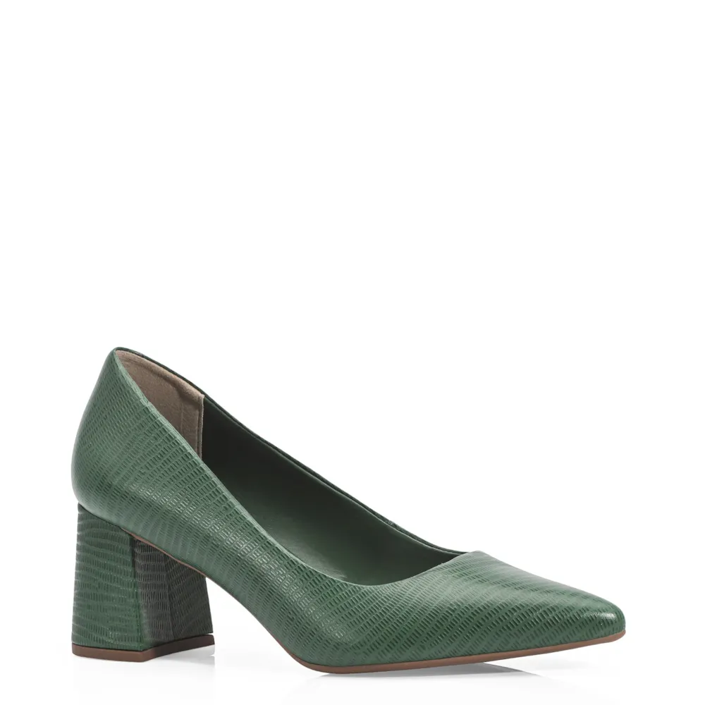 Scarpin Classic Couro Lezard Verde