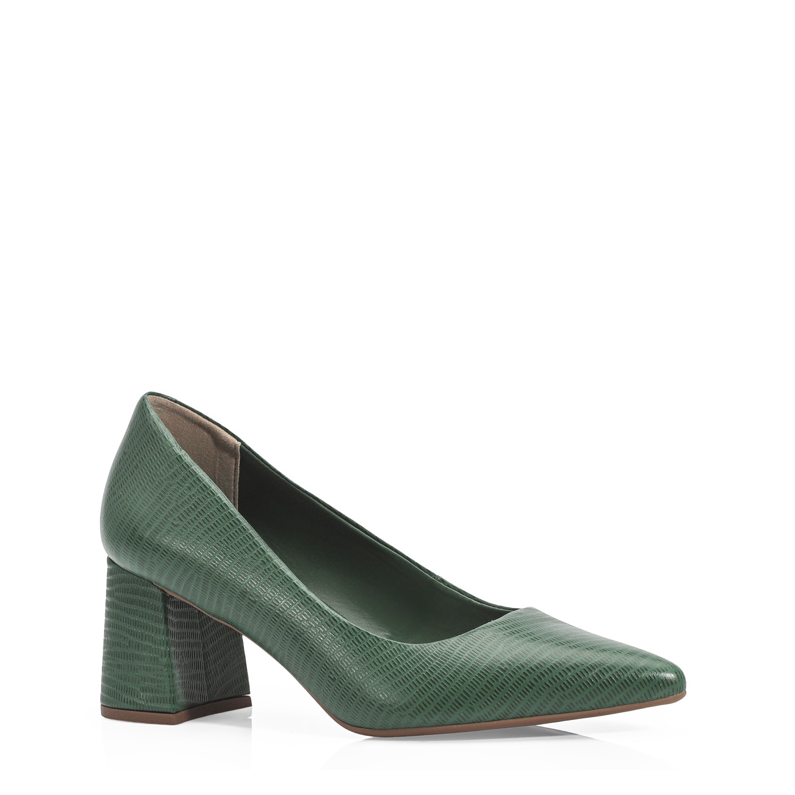 Scarpin Classic Couro Lezard Verde