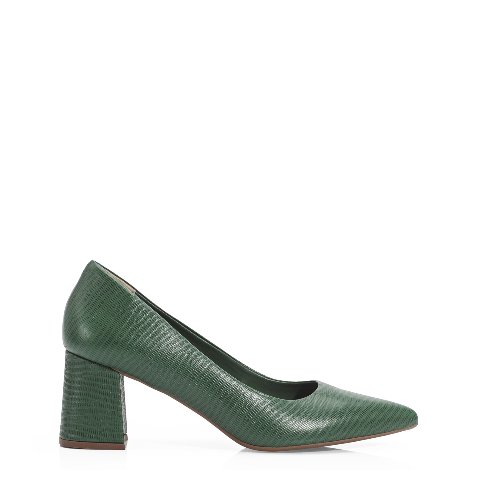 Scarpin Classic Couro Lezard Verde