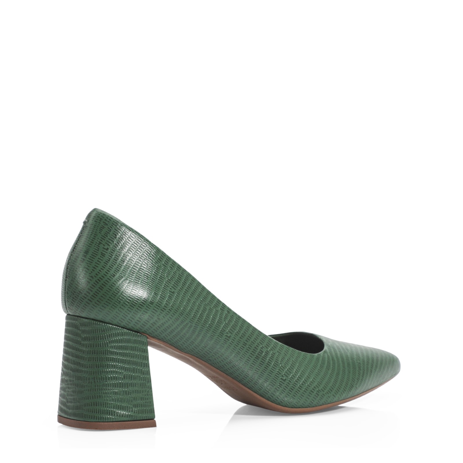 Scarpin Classic Couro Lezard Verde