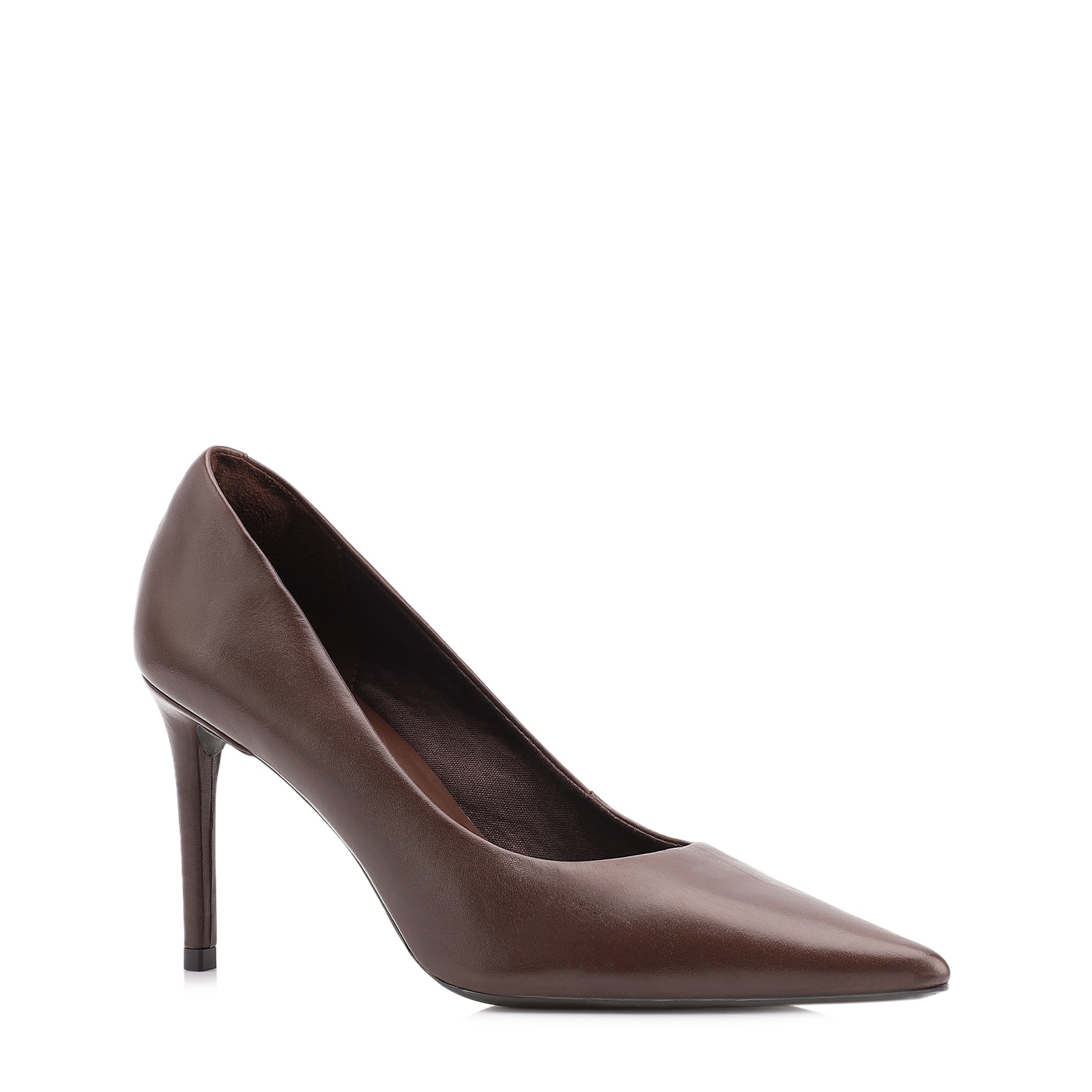 Scarpin Classic Couro Marrom