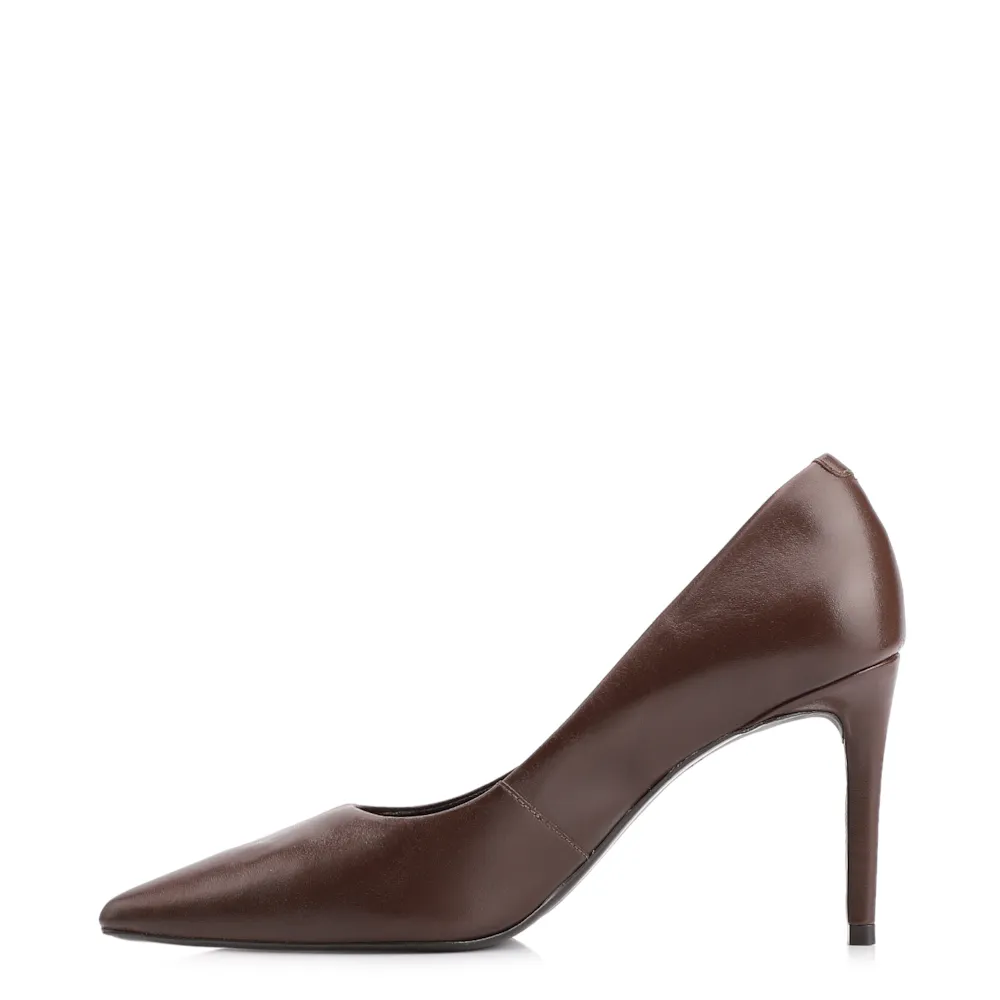 Scarpin Classic Couro Marrom - imagem 5