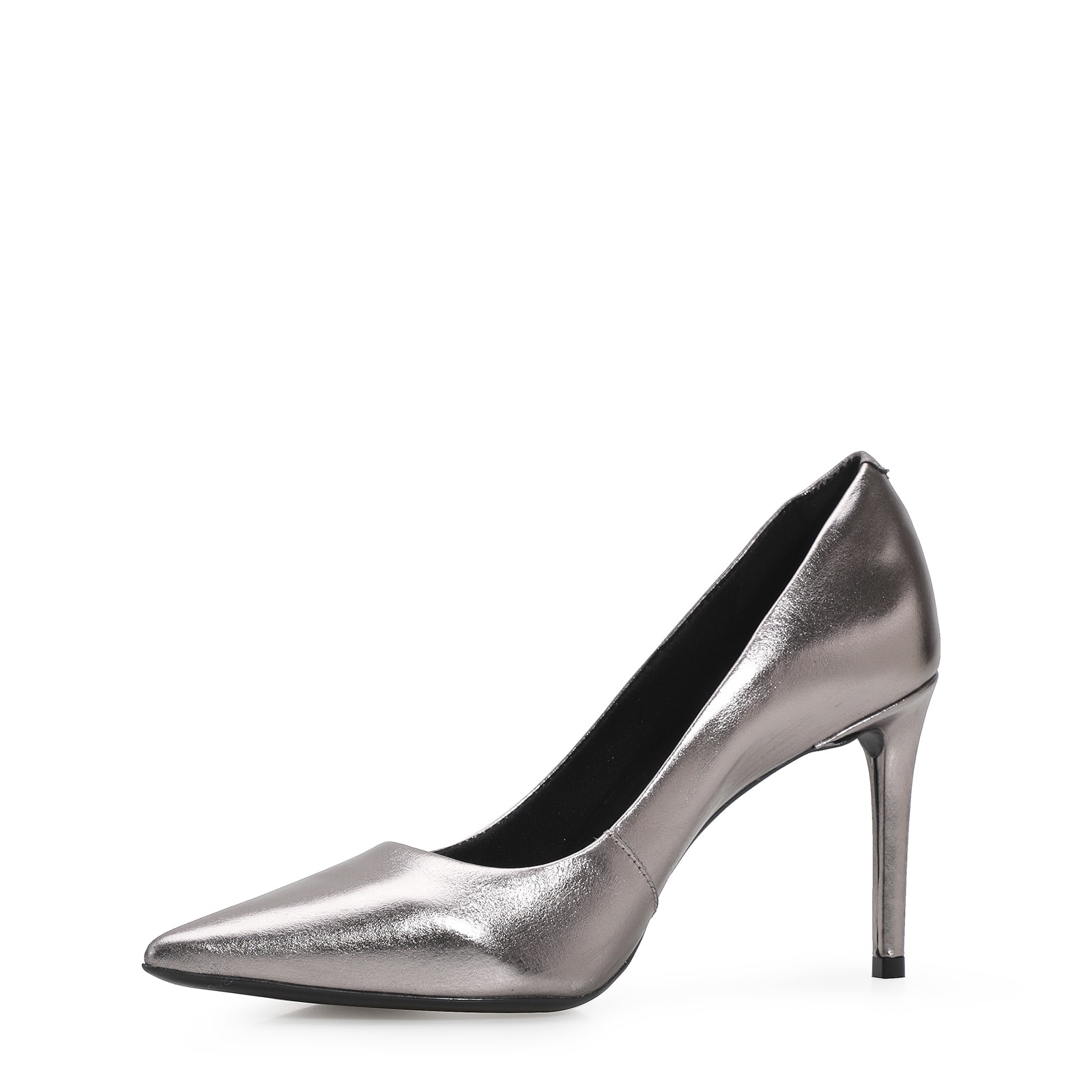 Scarpin Classic Couro Prata