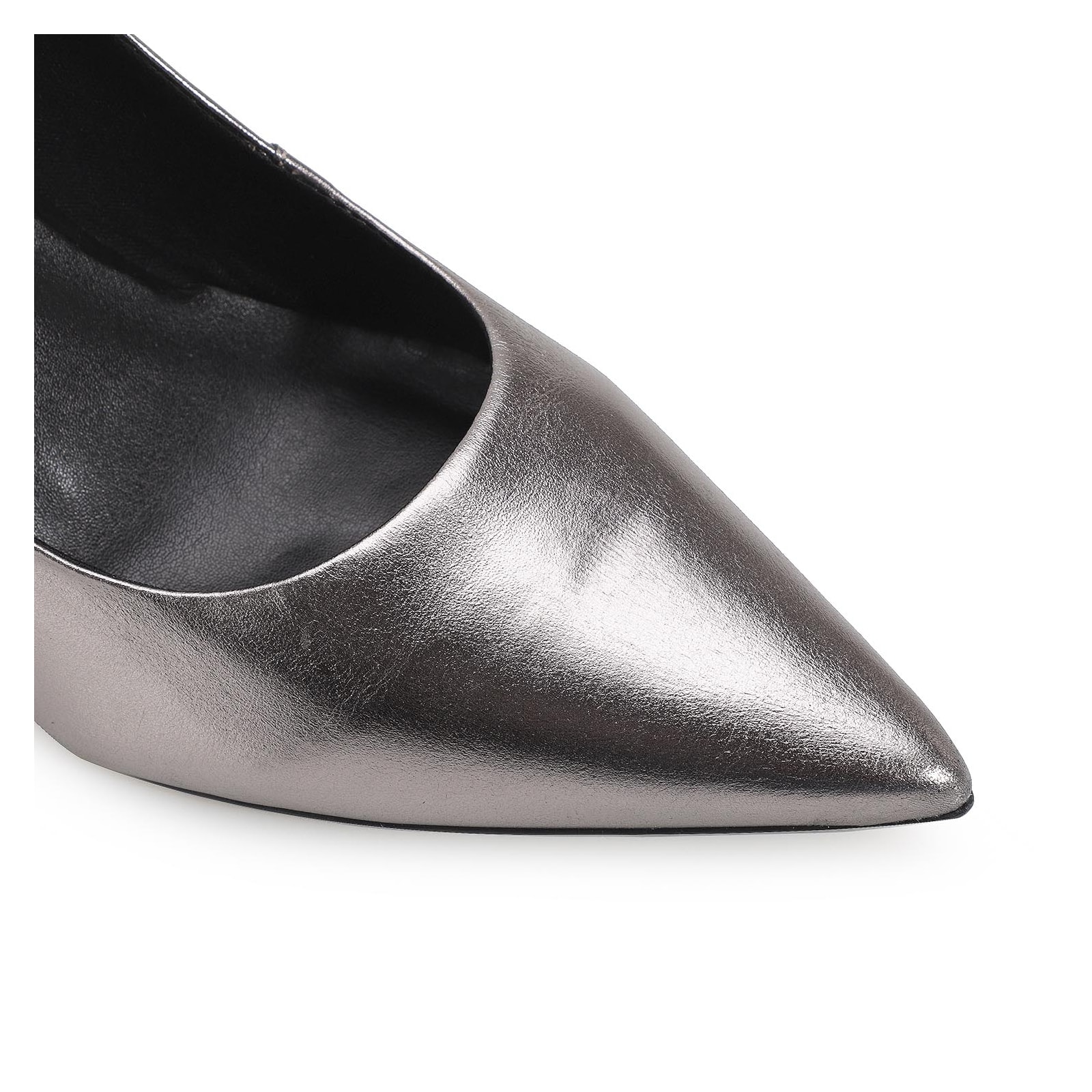 Scarpin Classic Couro Prata