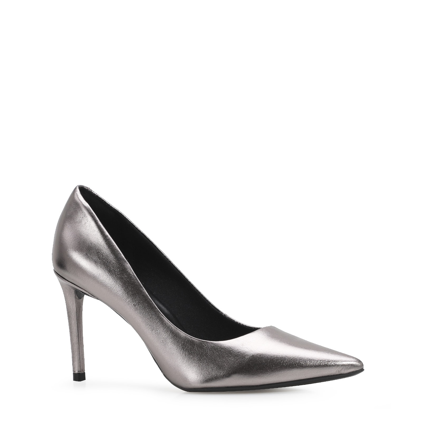 Scarpin Classic Couro Prata
