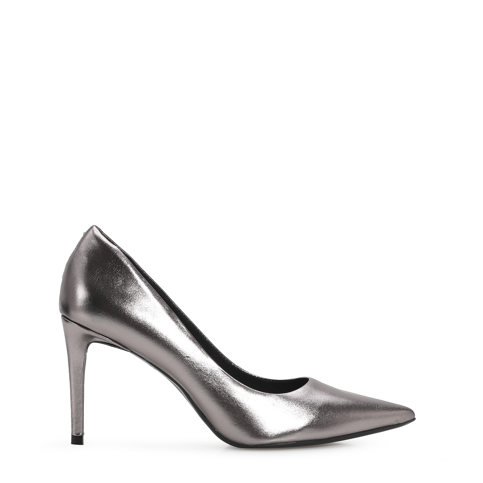 Scarpin Classic Couro Prata