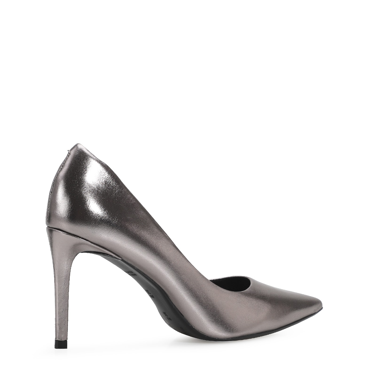 Scarpin Classic Couro Prata