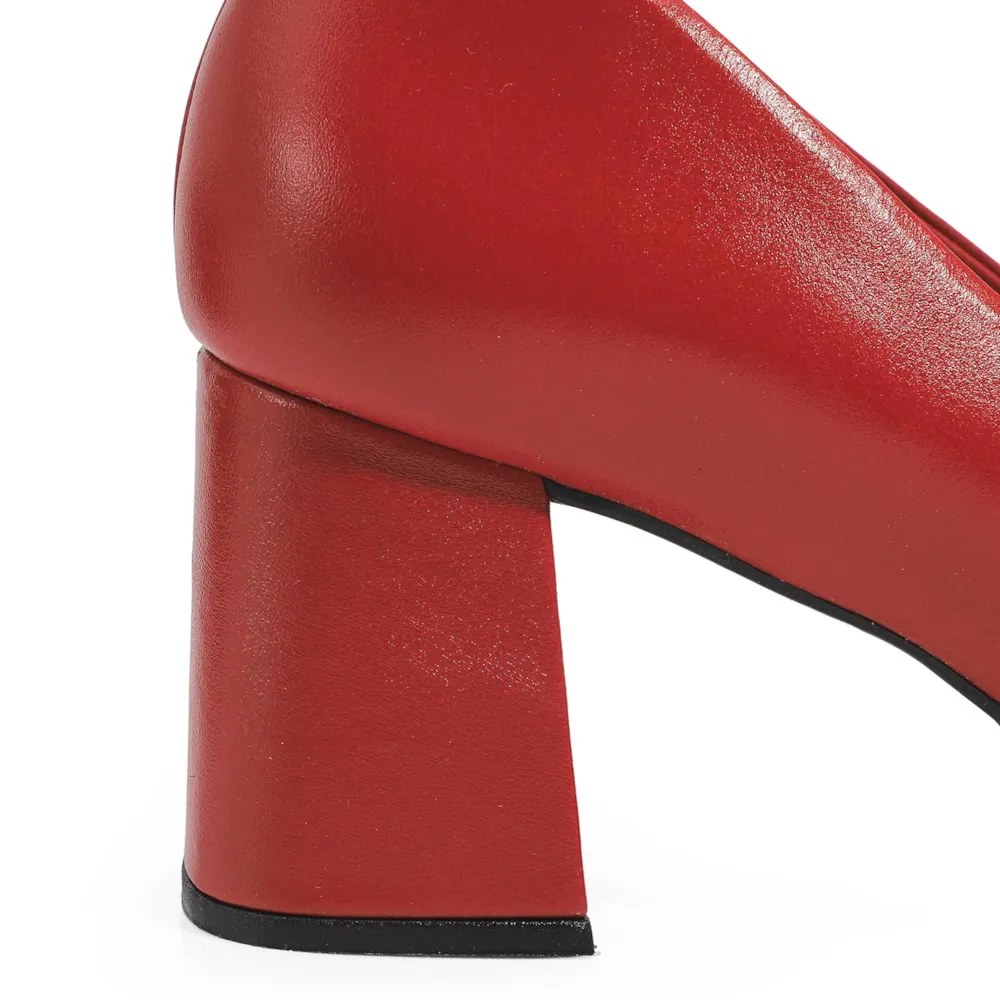Scarpin Classic Couro Vermelha - imagem 8