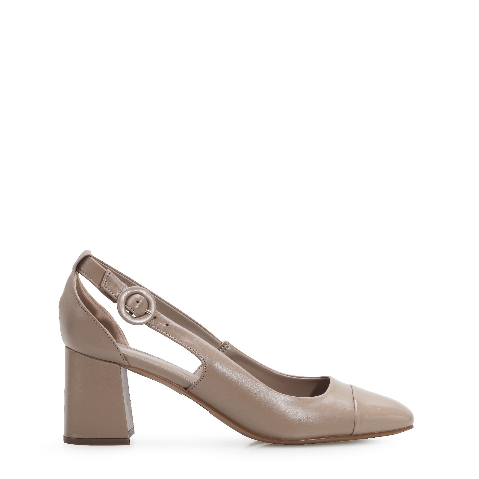 Scarpin Classic Couro/Verniz Bege