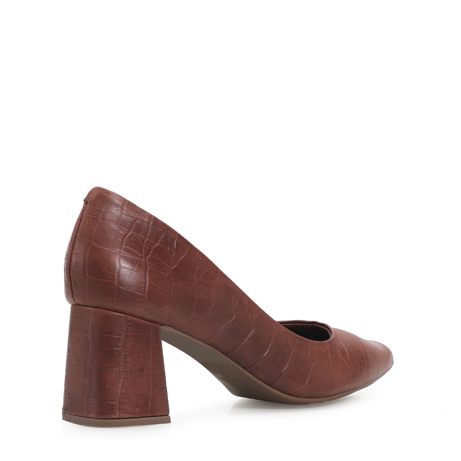 Scarpin Classic Croco Marrom