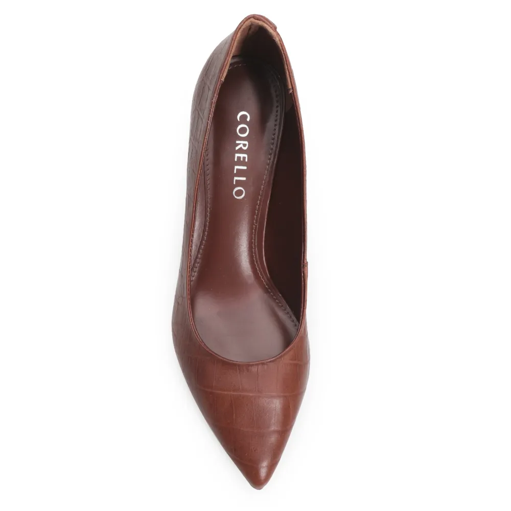 Scarpin Classic Croco Marrom - imagem 6