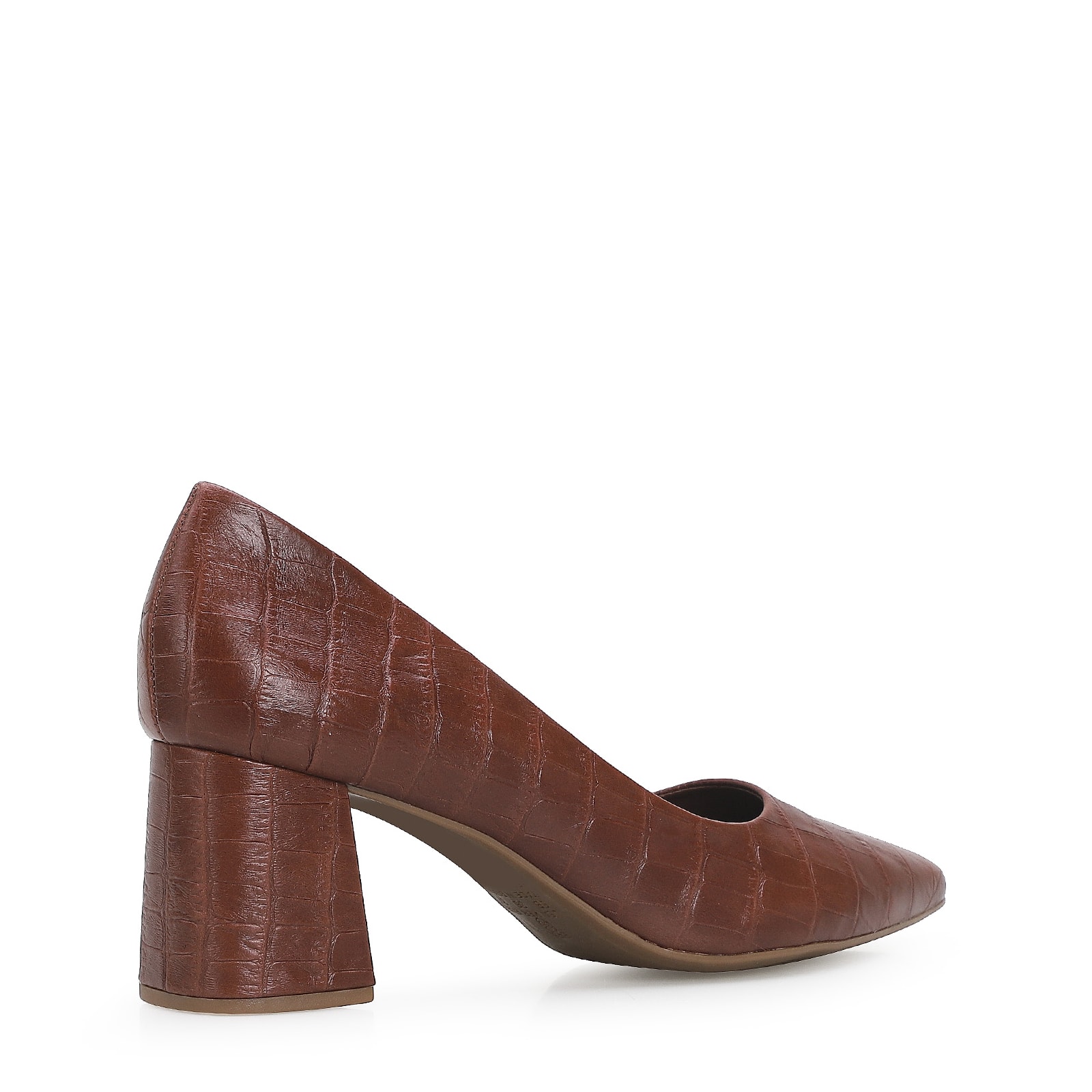 Scarpin Classic Croco Marrom Escuro