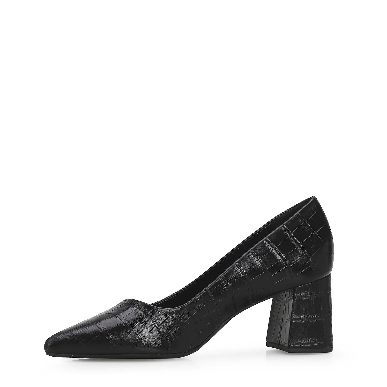 Scarpin Classic Croco Preto